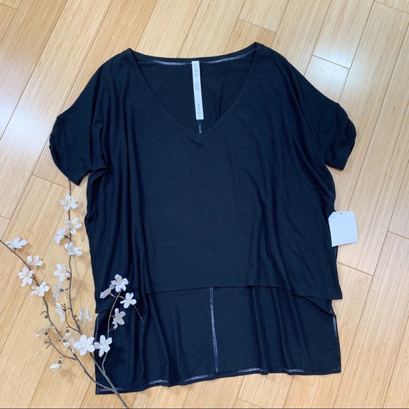 lululemon athletica Tops - NWT!  Lululemon black My Mantra T-shirt, 12.